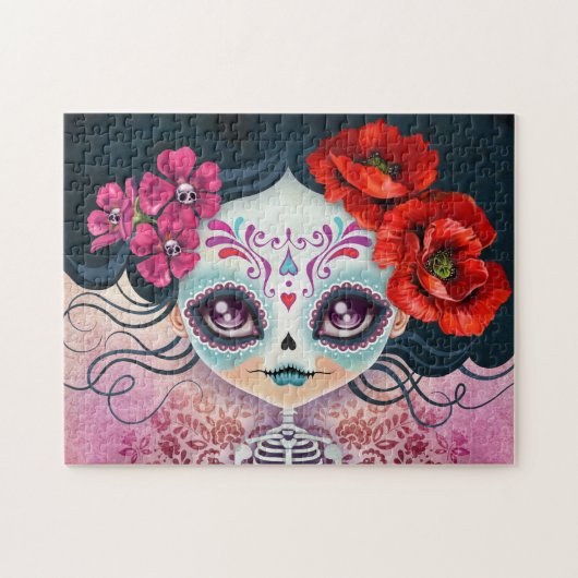Amelia Calavera Sugar Skull Puzzle Legpuzzel (Horizontaal)