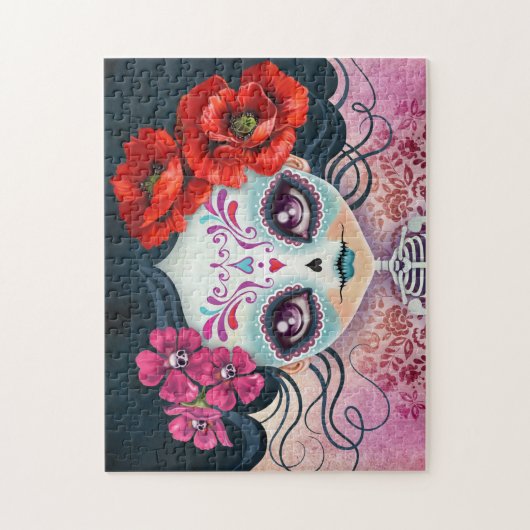 Amelia Calavera Sugar Skull Puzzle Legpuzzel (Verticaal)