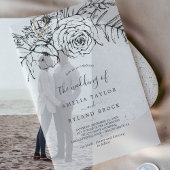 AMELIA Classic Boheemse Bloemen Botanische Huwelij Vellum Uitnodigingen