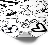 'AMELIA' Color-it-Yourself-contourontwerp Poster (Hoek)