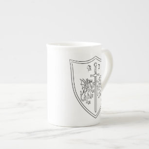 Amelia DragonHunter Coat of Arms Bone China Mok