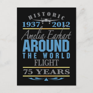 Amelia Earhart 75 Year Anniversary Briefkaart