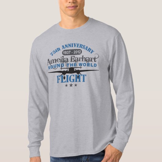 Amelia Earhart 75 Year Anniversary T-shirt (Voorkant)