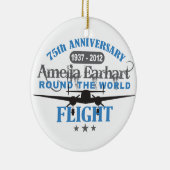 Amelia Earhart 75 Year Jubileum Keramisch Ornament (Rechts)