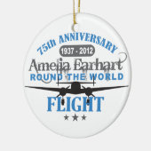 Amelia Earhart 75 Year Jubileum Keramisch Ornament (Links)