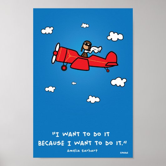 Amelia Earhart 8x12 poster (en zelfde ratio) (Voorkant)