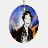 Amelia Earhart Artwork Keramisch Ornament (Rechts)