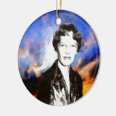 Amelia Earhart Artwork Keramisch Ornament (Links)