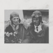 Amelia Earhart Black White Photo Aviation Birthday Briefkaart (Voorkant)