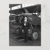 Amelia Earhart Black White Photo Aviation Vintage Briefkaart (Voorkant)