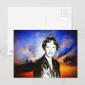 Amelia Earhart Briefkaart (Voorkant / Achterkant)