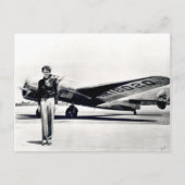 Amelia Earhart Briefkaart (Voorkant)