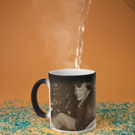 Amelia Earhart Candid Airplane Cockpit Foto 1937 Magische Mok