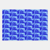 Amelia Earhart Digital Art Blue Tint Inpakpapier Vel (Voorkant 3)