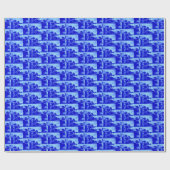 Amelia Earhart Digitale Kunst Blauwe Tint  Cadeaupapier (Vlak)