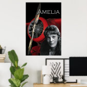 Amelia Earhart en haar Lockheed Electra Poster (Thuiskantoor)