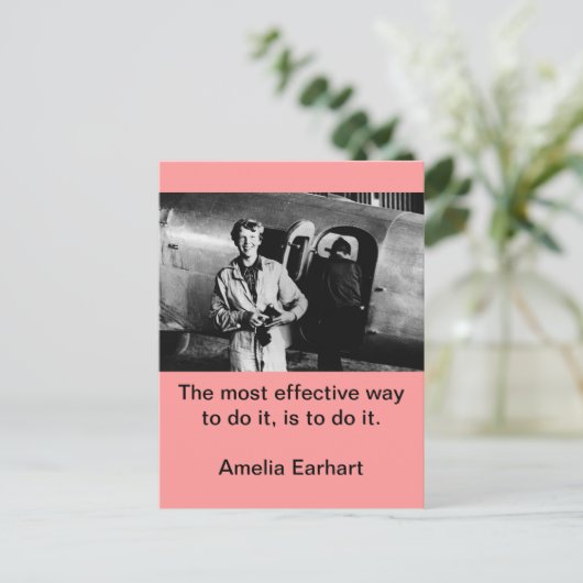  Amelia Earhart Foto Briefkaart (Staand voorkant)