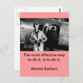  Amelia Earhart Foto Briefkaart (Voorkant / Achterkant)