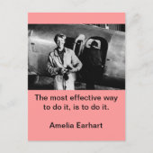  Amelia Earhart Foto Briefkaart (Voorkant)