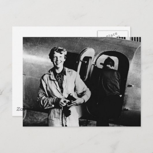 Amelia Earhart Foto Briefkaart (Voorkant / Achterkant)