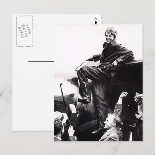  Amelia Earhart Foto Briefkaart (Voorkant / Achterkant)