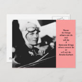  Amelia Earhart Foto Briefkaart (Voorkant / Achterkant)