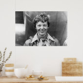 Amelia Earhart-foto en haar Lockheed Electra Poster (Keuken)
