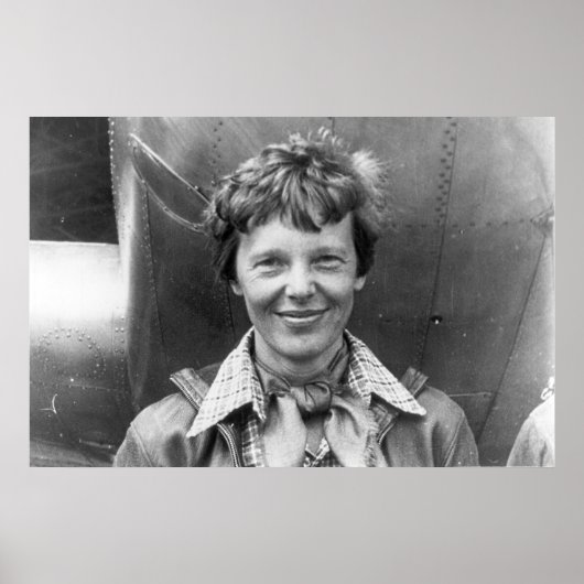 Amelia Earhart-foto en haar Lockheed Electra Poster (Voorkant)