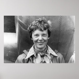 Amelia Earhart Foto en Hare Lockheed Electra Poster