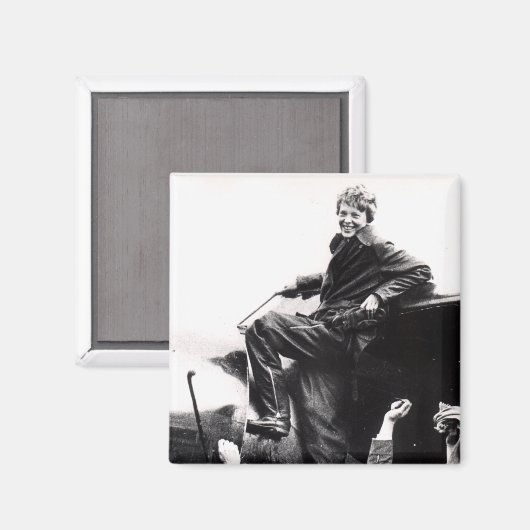  Amelia Earhart Foto Magneet (Voorkant / Achterkant)