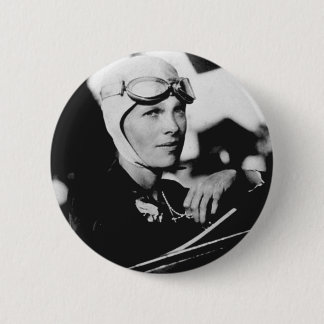 Amelia Earhart Foto Ronde Button 5,7 Cm