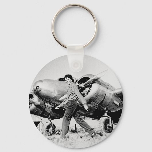  Amelia Earhart Foto Sleutelhanger (Voorkant)