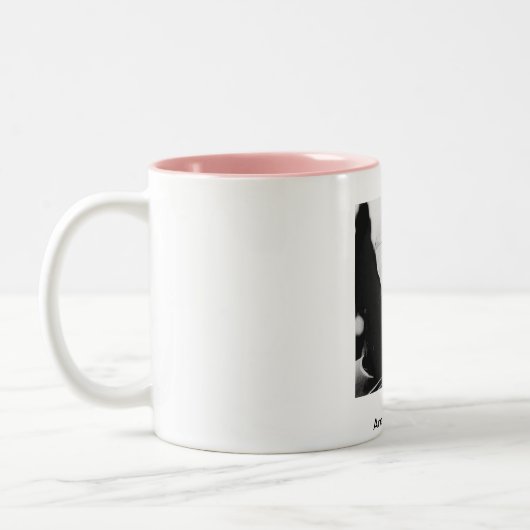 Amelia Earhart Foto Tweekleurige Koffiemok (Links)