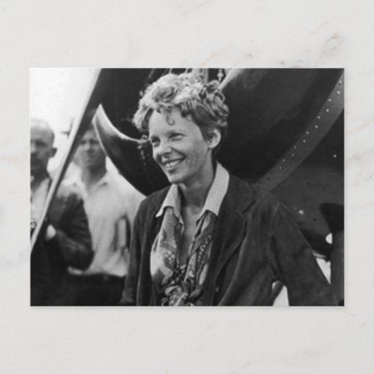  Amelia Earhart Fotoportret Briefkaart (Voorkant)