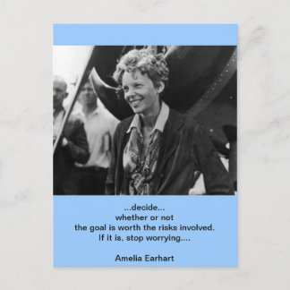 Amelia Earhart Fotoportret Briefkaart