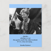  Amelia Earhart Fotoportret Briefkaart (Voorkant)