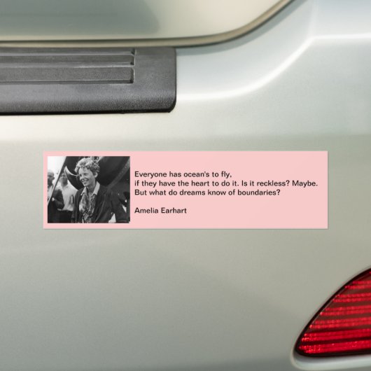 Amelia Earhart Fotoportret Bumpersticker (Op auto)