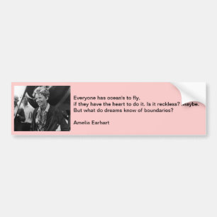 Amelia Earhart Fotoportret Bumpersticker