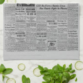 Amelia Earhart  krantenverhaal Theedoek (Gevouwen)