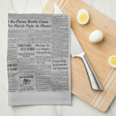 Amelia Earhart krantenverhaal Theedoek (Quarter Fold)