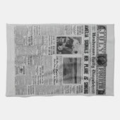 Amelia Earhart  krantenverhaal Theedoek (Horizontaal)