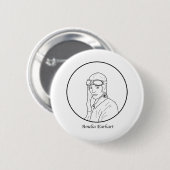 Amelia Earhart Line Portrait Ronde Button 5,7 Cm (Voorkant /achterkant)