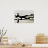 Amelia Earhart Lockheed Electra C 1937 Gekleurde P Poster (Keuken)