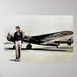 Amelia Earhart Lockheed Electra C 1937 Gekleurde P Poster