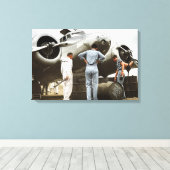 Amelia Earhart Lockheed Model 10 Electra 1937 Canvas Afdruk (Insitu (Houten vloer))