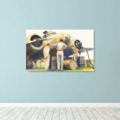 Amelia Earhart Lockheed Model 10 Electra 1937 Canvas Afdruk (Insitu (Houten vloer))