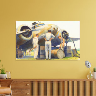 Amelia Earhart Lockheed Model 10 Electra 1937  Canvas Afdruk