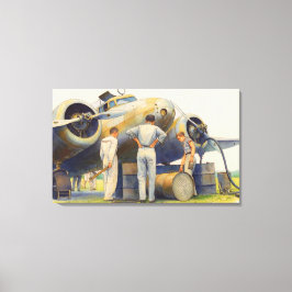 Amelia Earhart Lockheed Model 10 Electra 1937 Canvas Afdruk