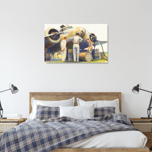 Amelia Earhart Lockheed Model 10 Electra 1937 Canvas Afdruk (Insitu (Slaapkamer))