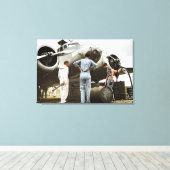 Amelia Earhart Lockheed Model 10 Electra 1937 Over Canvas Afdruk (Insitu (Houten vloer))